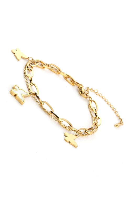 Çelik Kelebek Detaylı Bileklik