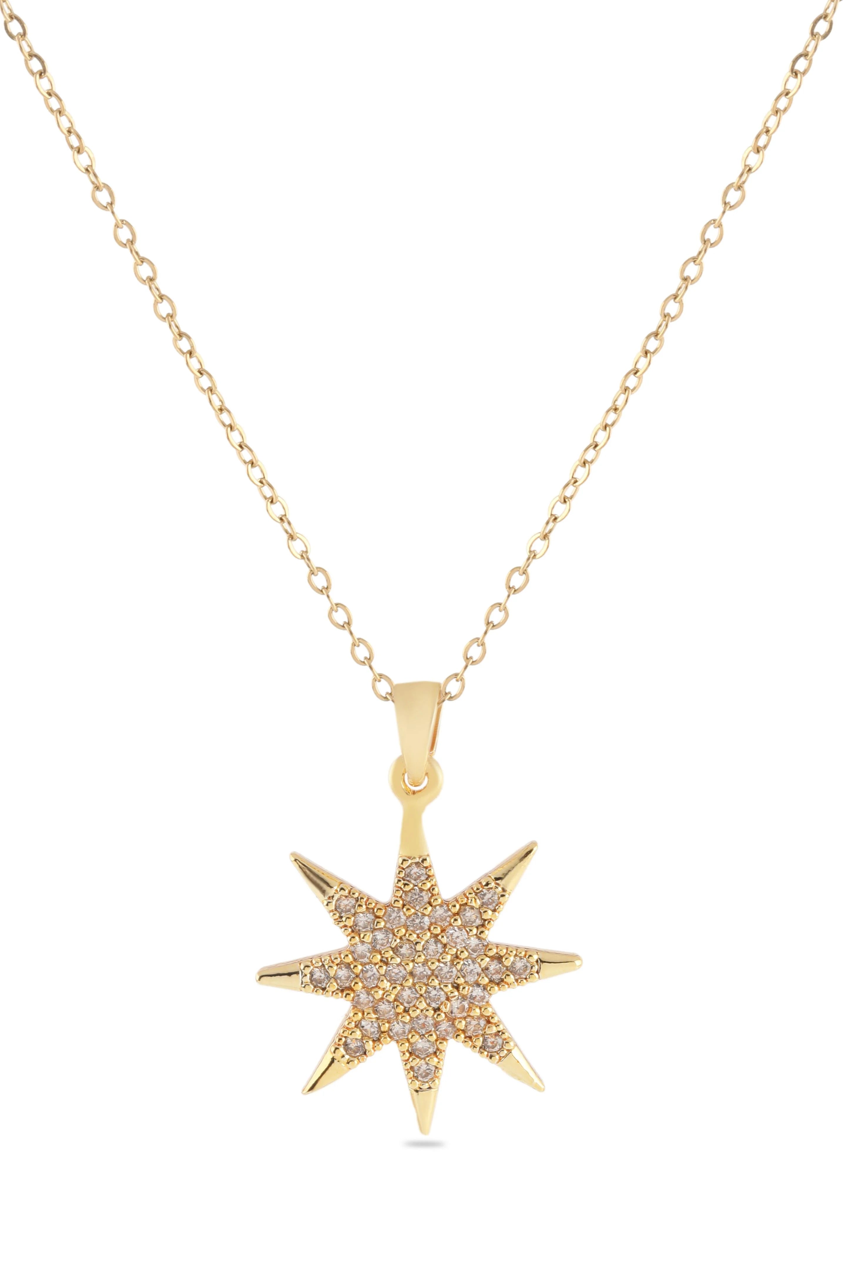 Yıldız Detaylı Çelik Kolye