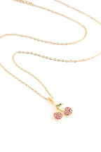 Cherry Detaylı Çelik Kolye