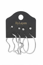 Yıldız & Daire Detaylı Set Küpe