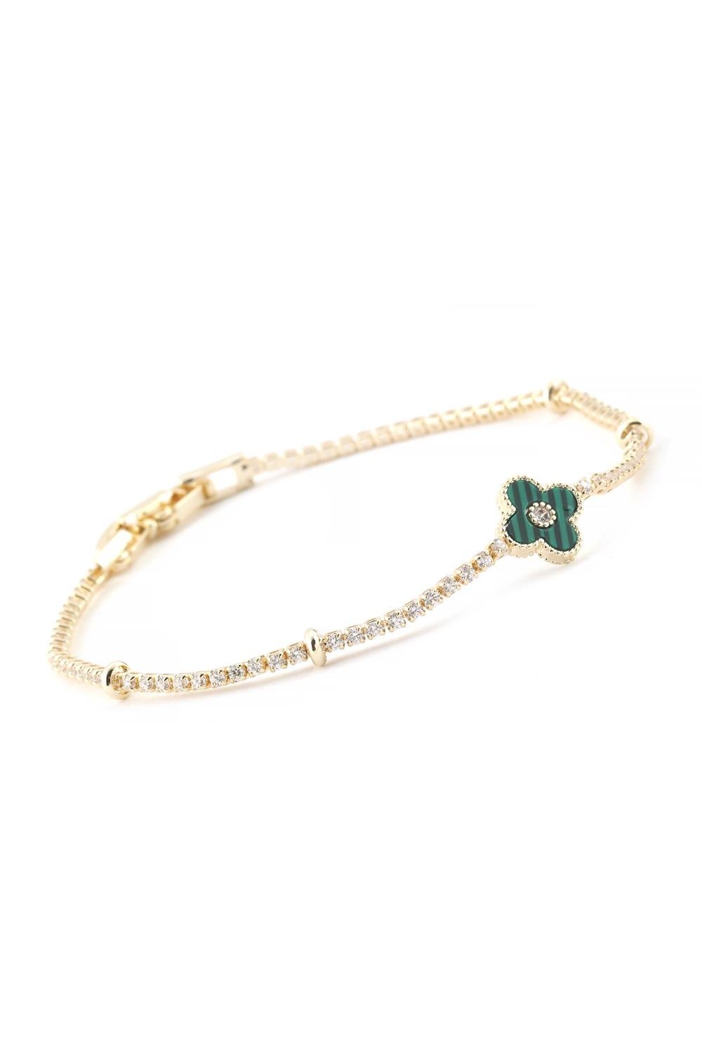 Yonca Detaylı Çelik Bileklik