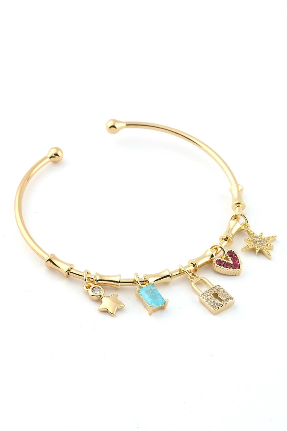 Çelik Kilit Detaylı Charm Bileklik