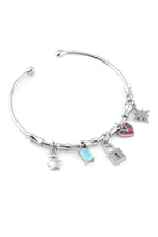 Çelik Kilit Detaylı Charm Bileklik