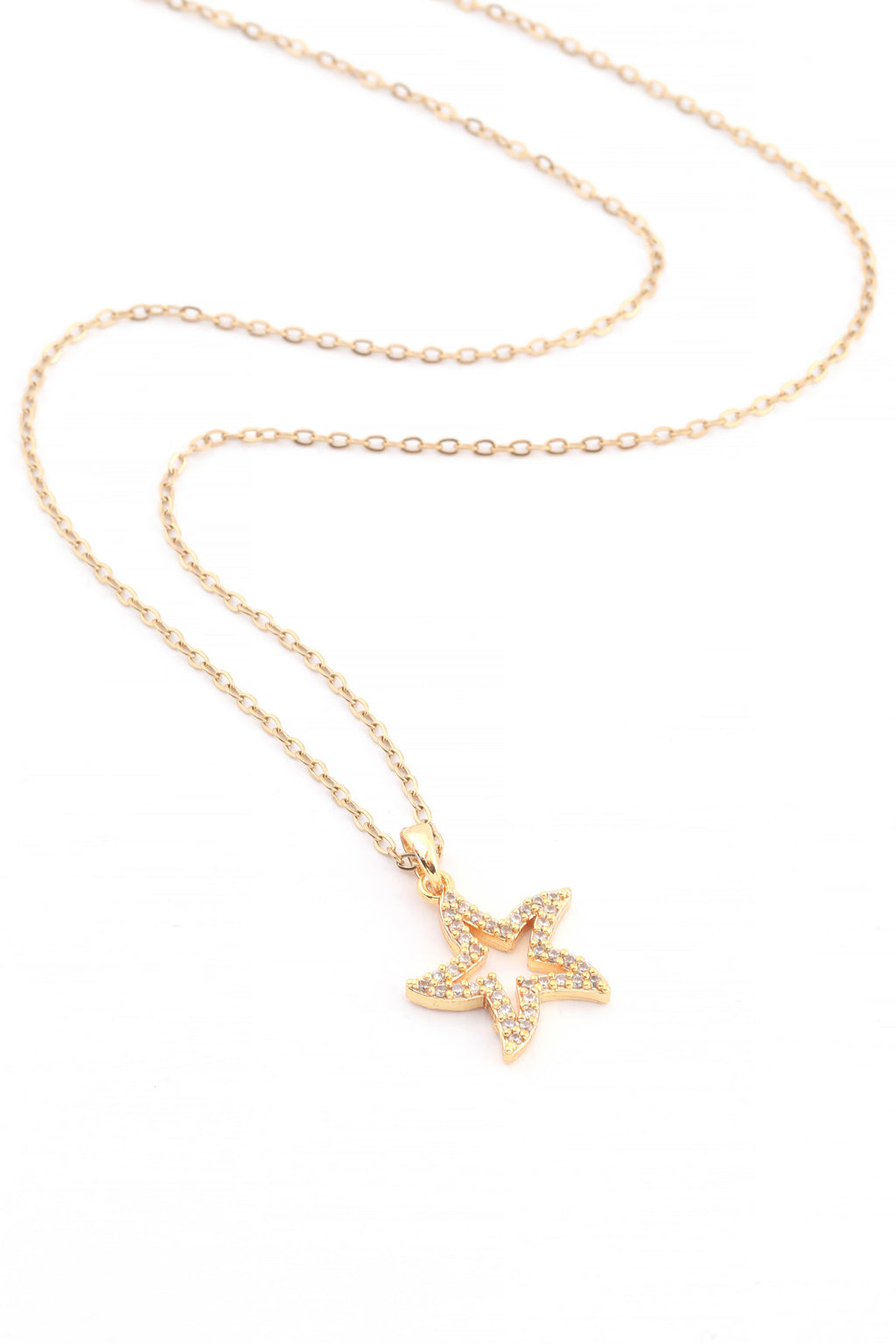 Deniz Yıldızı Detaylı Çelik Kolye